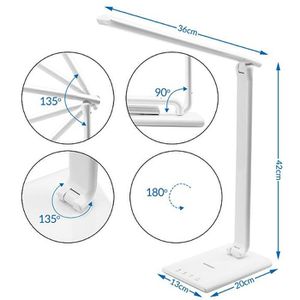 Produktbild für Schreibtischlampe Monzana Cataleya, weiß, LED, dimmbar