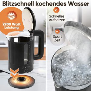 Produktbild für Wasserkocher Clatronic WKS3837G, schwarz
