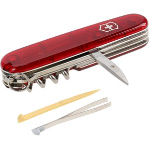 Produktbild für Taschenmesser Victorinox Climber, 1.3703.T, rot transparent