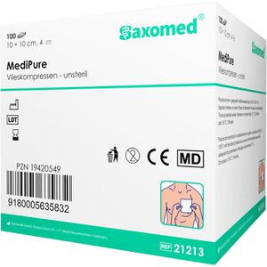 Produktbild für Vlieskompressen Saxomed MediPure, 4-lagig, unsteril