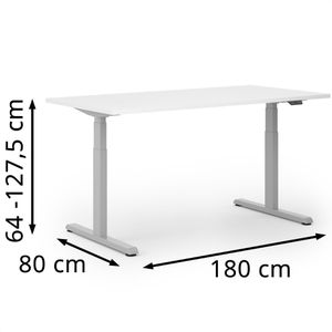 Produktbild für Schreibtisch Actiforce Pro 1050 lite, weiß / silber