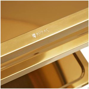Produktbild für Servierwagen Royal-Catering RCSW 2.1G, gold, aus Edelstahl