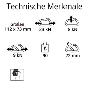 Produktbild für Karabinerhaken Skylotec H-288-TG, SNAPPY TG, Aluminium