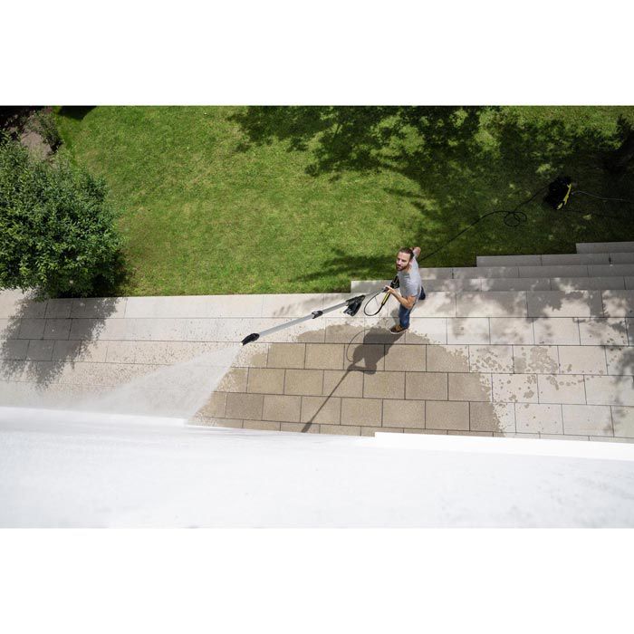 Hanured Teleskopstrahlrohr 6,4m - Hochdruckreiniger Verlängerung Mit Bürstenkopf