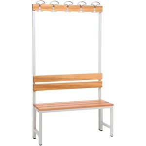 Umkleidebank SZ-Metall 57103, Sitzfläche Holz, 100 cm
