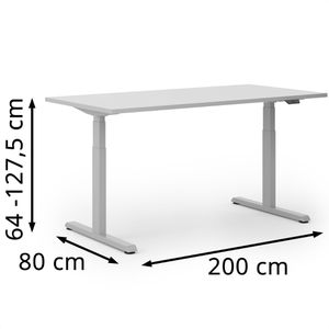 Produktbild für Schreibtisch Actiforce Pro 1050 lite, lichtgrau / silber