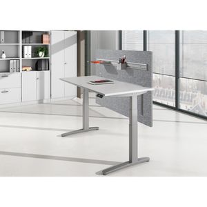 Produktbild für Tischtrennwand Hammerbacher Basic, grau