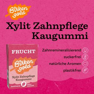 Produktbild für Kaugummis Birkengold Natur, Frucht