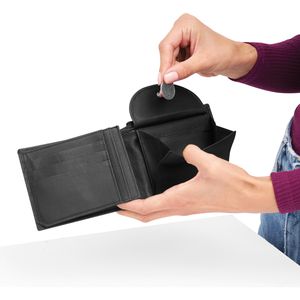 Produktbild für Portemonnaie Böttcher-AG Dax, schwarz, aus Echt Leder