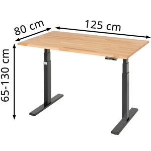Produktbild für Schreibtisch Rau adlatus 100, buche / schwarz