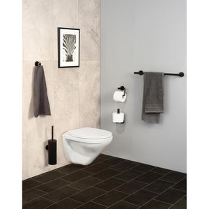 Produktbild für Toilettenpapierhalter Wenko Bosio Black, schwarz