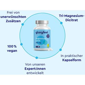 Produktbild für Magnesium gloryfeel Citrat, 210 Kapseln