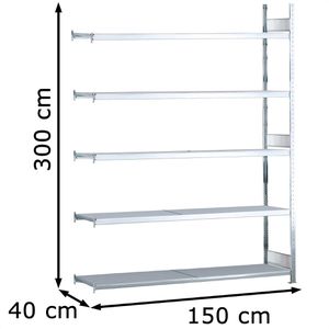 Produktbild für Anbauregal Schulte 15711, 5 Metallböden