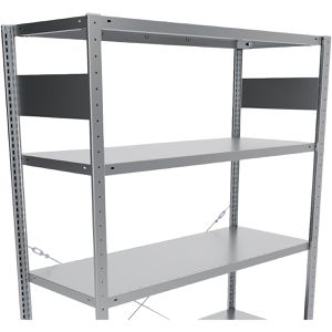 Produktbild für Schwerlastregal META-Regalbau 9900013272, 5 Metallböden