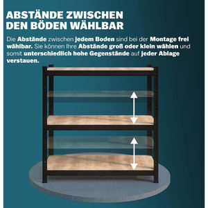 Produktbild für Schwerlastregal Monzana 109547, 5 Holzböden