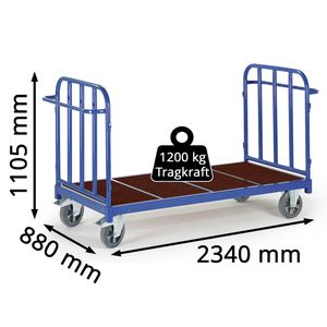 Produktbild für Transportwagen Rollcart Doppel-Stirnwandwagen, 02-1254