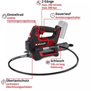 Produktbild für Fettpresse Einhell 4522300, TP-GR 18/690, Druckluftpresse
