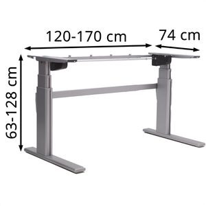 Produktbild für Schreibtischgestell Actiforce Pro 250M, silber