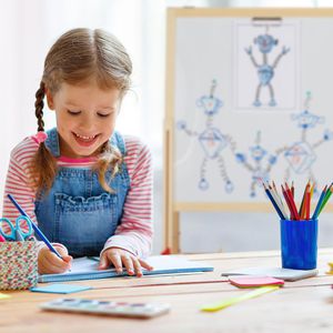 Produktbild für Kreidetafel Relaxdays mit Whiteboard, grün/weiß, magnetisch