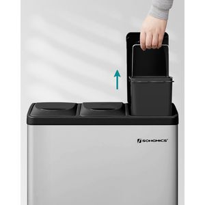 Produktbild für Mülleimer Songmics LTB24L, silber