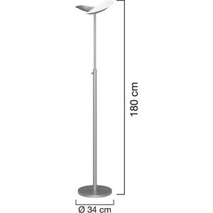 Produktbild für Stehlampe Unilux Zelux, LED, silber, 180 cm