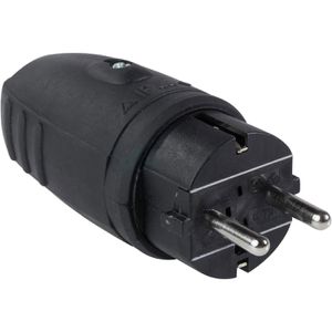 Produktbild für Schutzkontaktstecker as-Schwabe 60410, schwarz