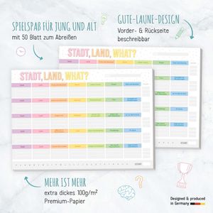 Produktbild für Spielblock Häfft 6919-3, Stadt Land What
