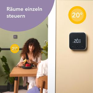 Produktbild für Raumthermostat tado X, mit Bridge, Matter, Set
