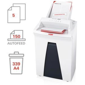 Produktbild für Aktenvernichter HSM SECURIO AF150, 2082111, weiß, mit Rollen