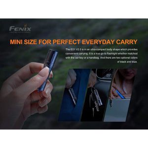 Produktbild für Taschenlampe Fenix E01 V2.0, LED, mit Batterie
