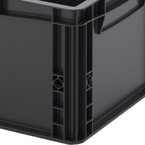 Produktbild für Eurobox AUER ESD EG 43/22 HG, schwarz, 20 Liter