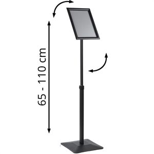 Produktbild für Infoständer Böttcher-AG aus Aluminium, schwarz, A4