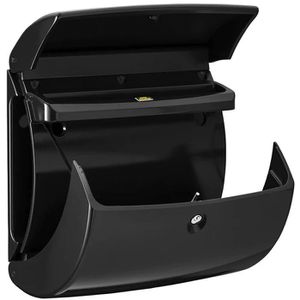 Produktbild für Briefkasten Burg-Wächter Piano 886 S, schwarz, aus Kunststoff