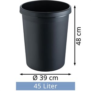 Produktbild für Papierkorb Helit H6106295, the german, schwarz