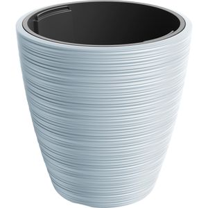 Produktbild für Übertopf Prosperplast Vena Round, hellgrau, Ø 30 x 30 cm