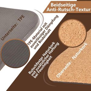 Produktbild für Yogamatte DH-FitLife Lotus, mit Tragegurt, braun, 0,6 cm stark
