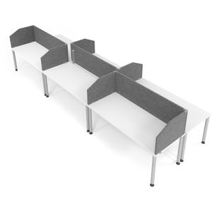 Produktbild für Tischtrennwand Hammerbacher ARE6016, grau