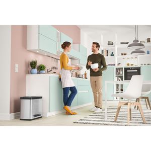 Produktbild für Mülleimer Hailo Öko duo Plus L, silber