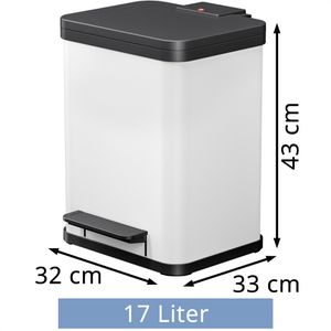 Produktbild für Mülleimer Hailo Öko uno Plus M, weiß