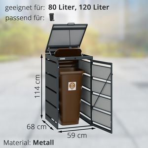 Produktbild für Mülltonnenbox MBOX24 Classic, Metall