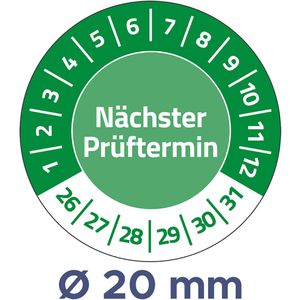 Prüfplaketten Zweckform 6987, nächster Prüftermin