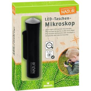 Produktbild für Mikroskop Moses schwarz, analog, mit Auflicht, für Kinder