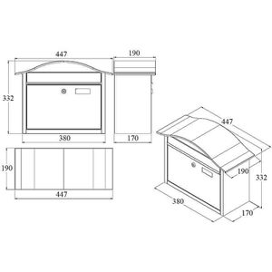 Produktbild für Briefkasten SafePost ScanPro 948 RAL 7016 anthrazit, aus Stahl