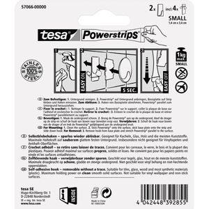 Produktbild für Klebehaken Tesa 57066 Powerstrips Small Eckig