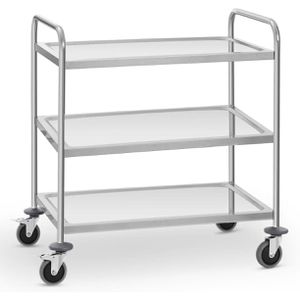 Servierwagen Royal-Catering RCSW-3SQ2, silber, aus Edelstahl