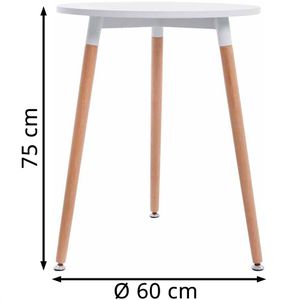 Produktbild für Esstisch CLP Amalie, 201587926, weiß / buche