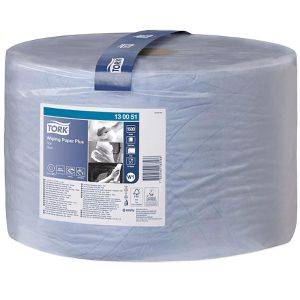 Produktbild für Putztuchrolle Tork Advanced, 130051, W1, aus Zellstoff, blau