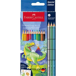 Buntstifte Faber-Castell Colour Grip Dino 10+3