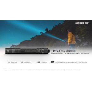 Produktbild für Taschenlampe Nitecore MT2A Pro, LED, aufladbar