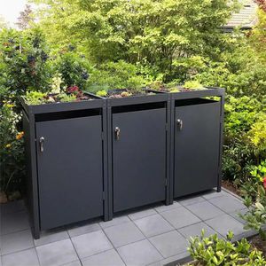 Produktbild für Mülltonnenbox Metzler MMB-2-3X, Metall